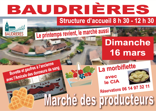 Reprise des marchés pour 2025 en local à Baudrières