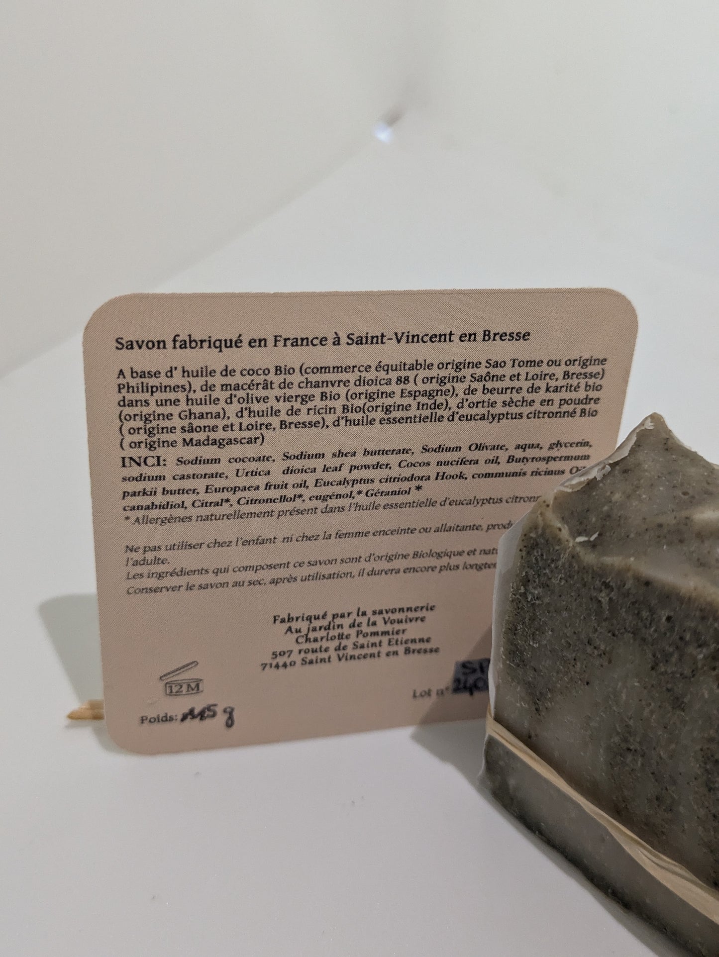Savon Le Petit Chanvrier version "cake"