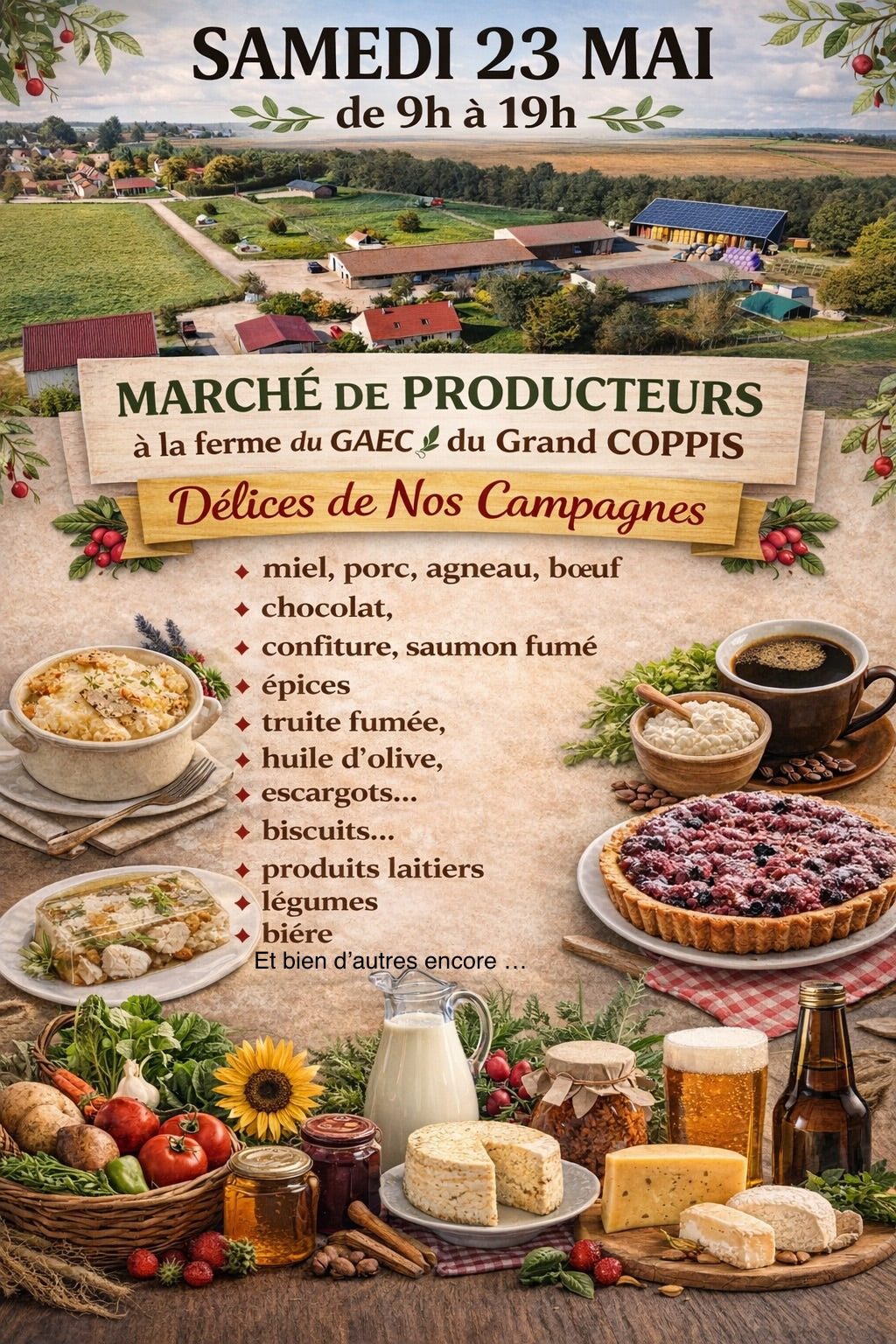 Marché de producteurs chez Délices de nos Campagnes Châtenoy le Royal