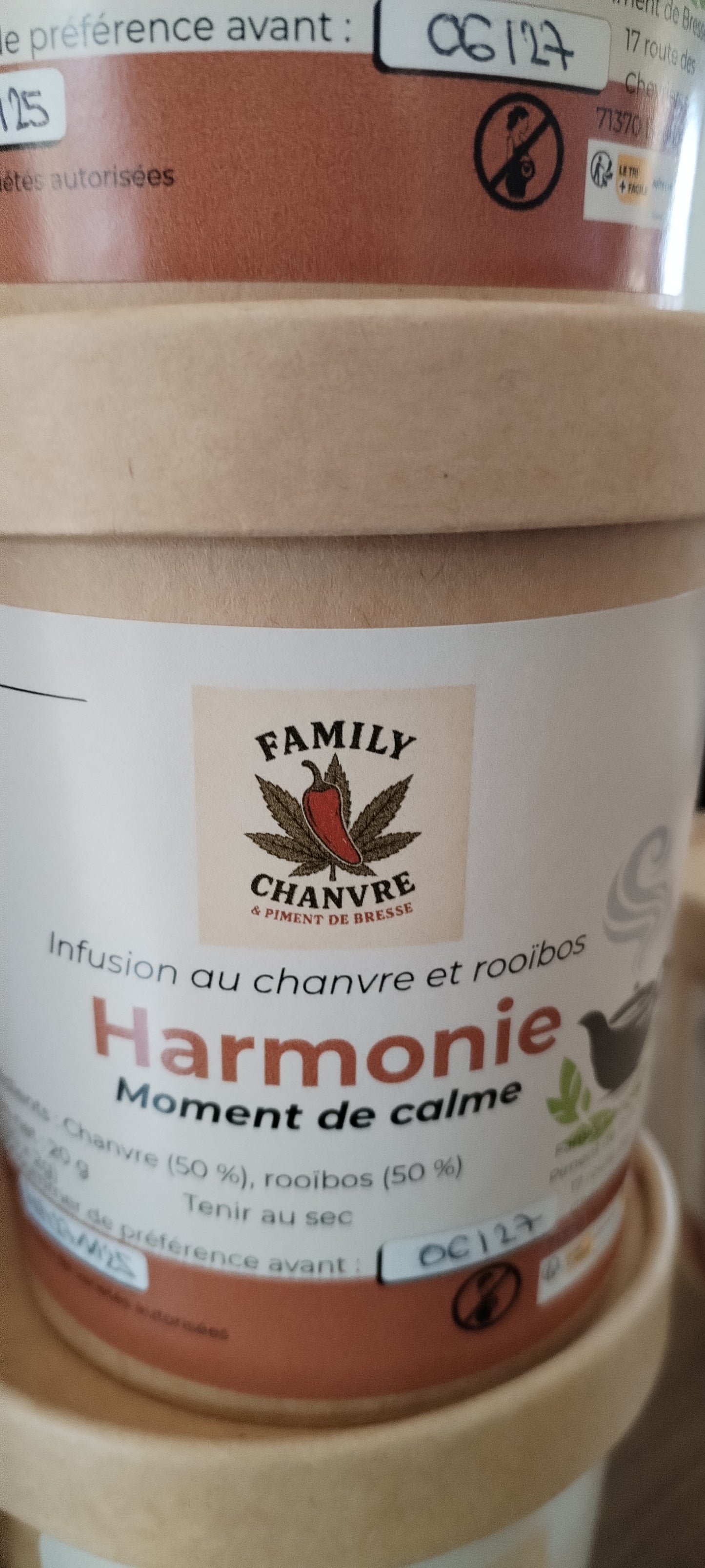 HARMONIE – Infusion chanvre & rooibos | Moment de calme