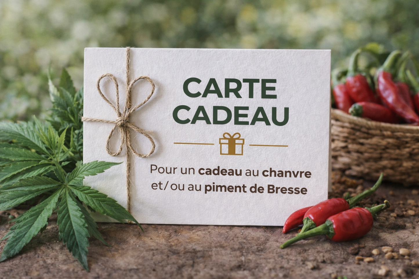 CARTE CADEAU – Offrez le choix du terroir - chanvre & piment de Bresse