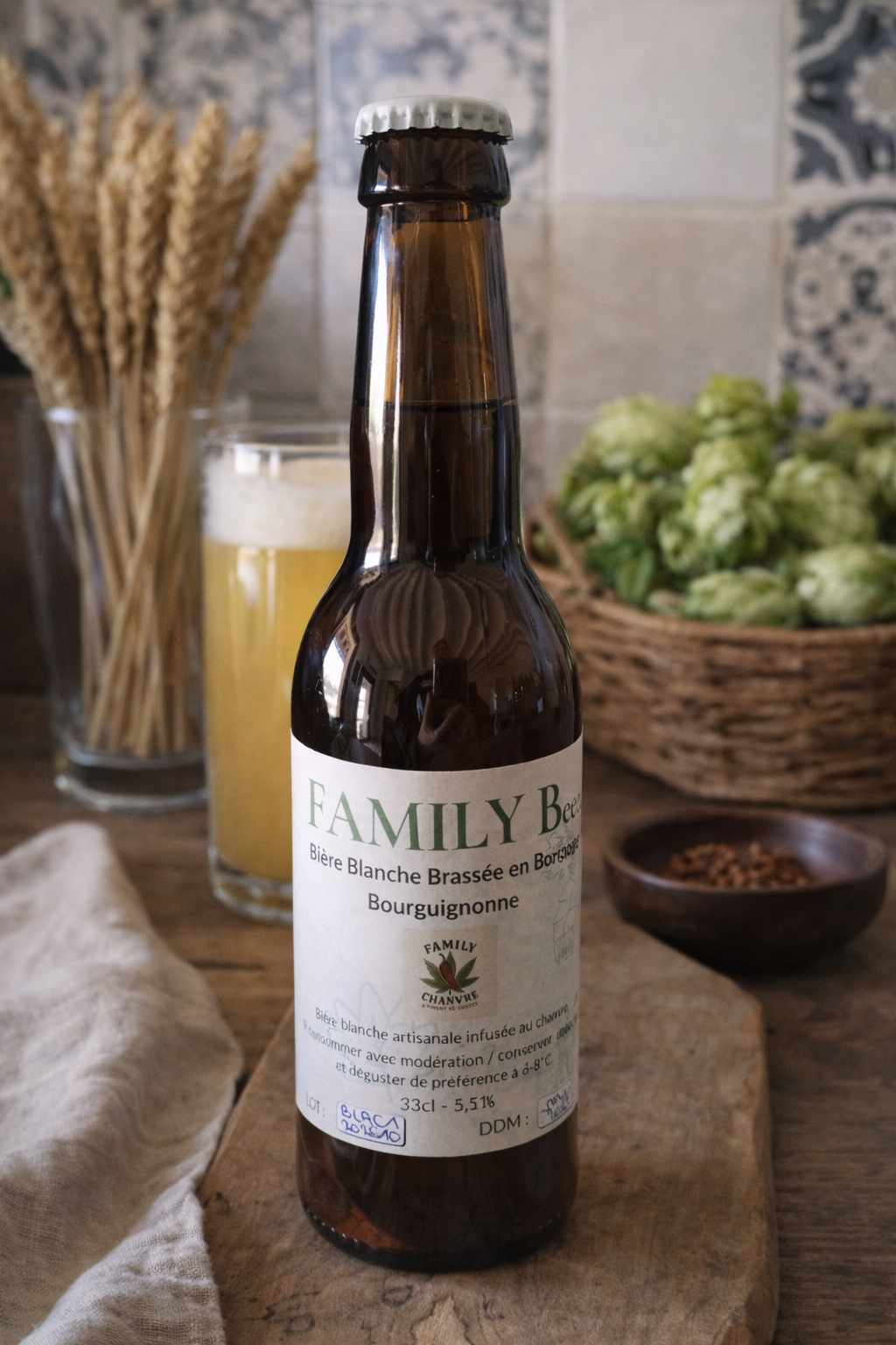 FAMILY B. – Bière blanche au chanvre | Fraîcheur & notes d’agrumes