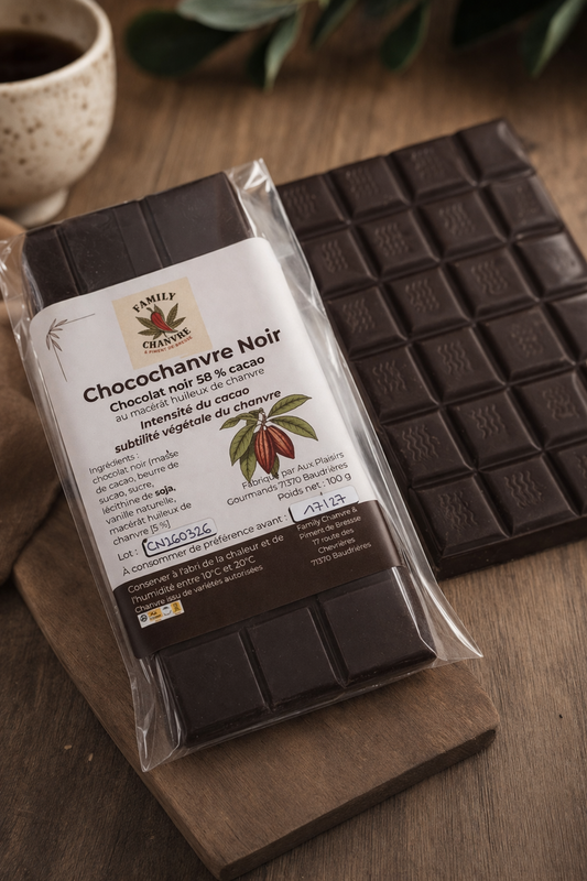 CHOCOCHANVRE NOIR – Chocolat noir au chanvre | Intensité & caractère