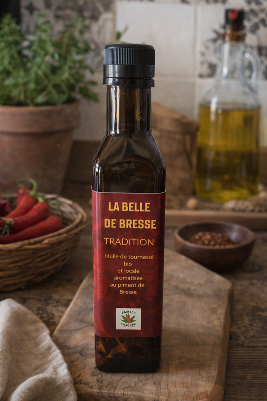 LA BELLE DE BRESSE - Huile de tournesol pimentée