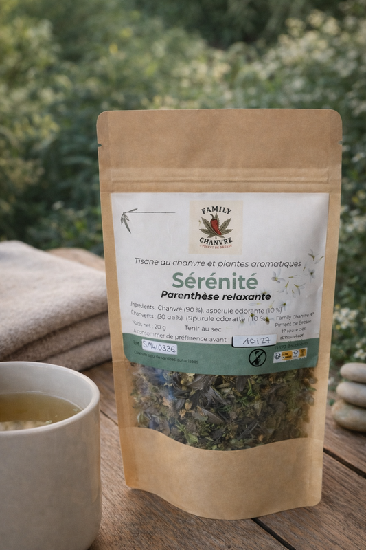 SÉRÉNITÉ – Infusion chanvre & aspérule odorante l Parenthèse relaxante